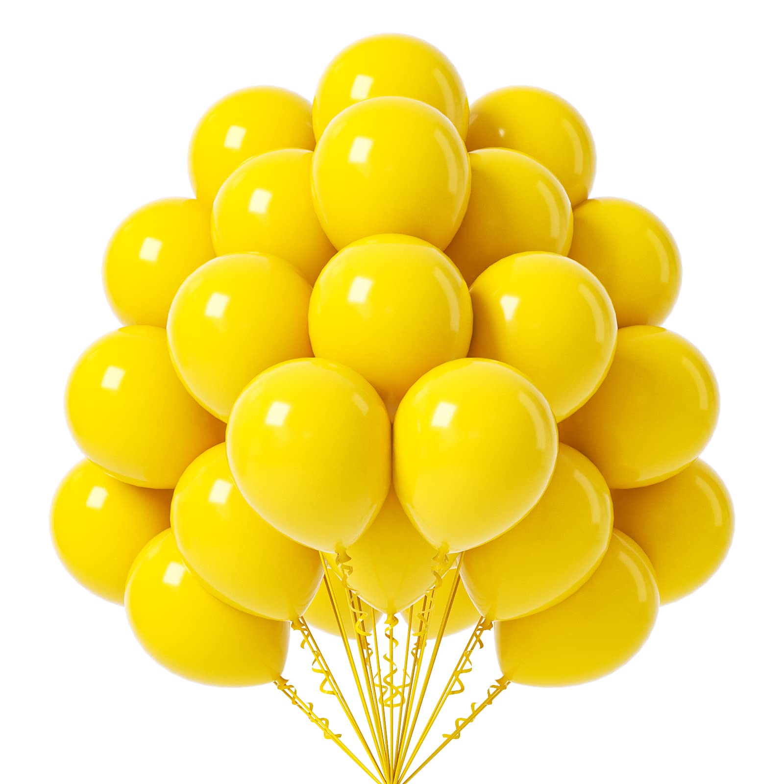 FOTIOMRG yellow balloons close-up for sunny party decor
