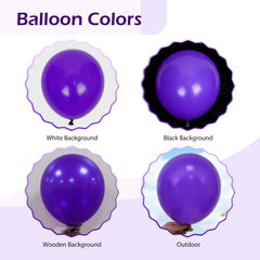 FOTIOMRG dark purple balloons before and after inflation color change