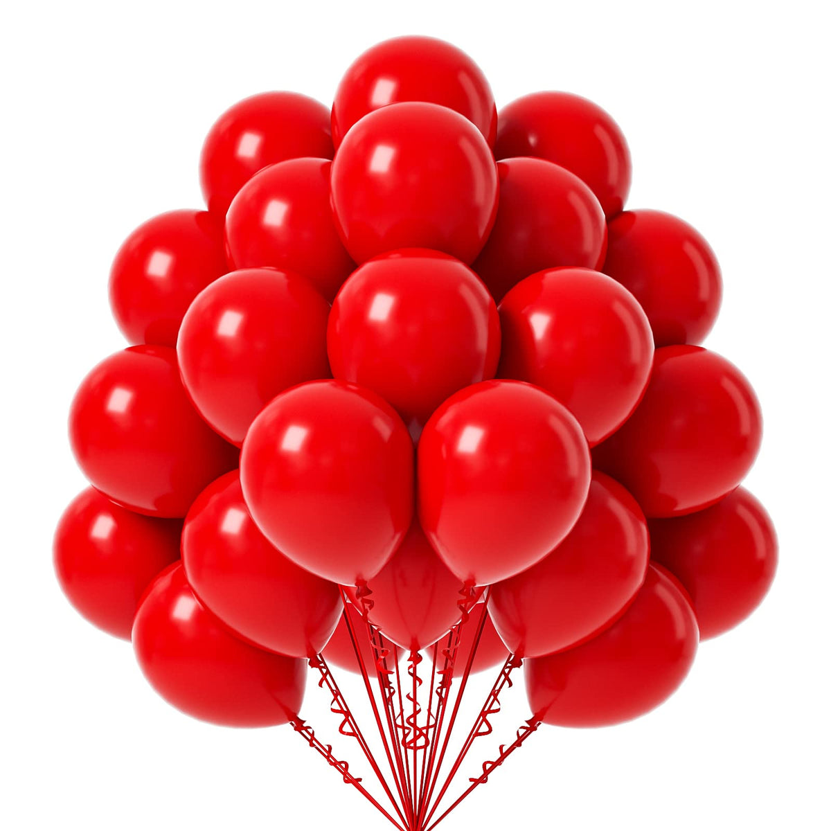 FOTIOMRG red balloons pack 12 inch for quick party setup.