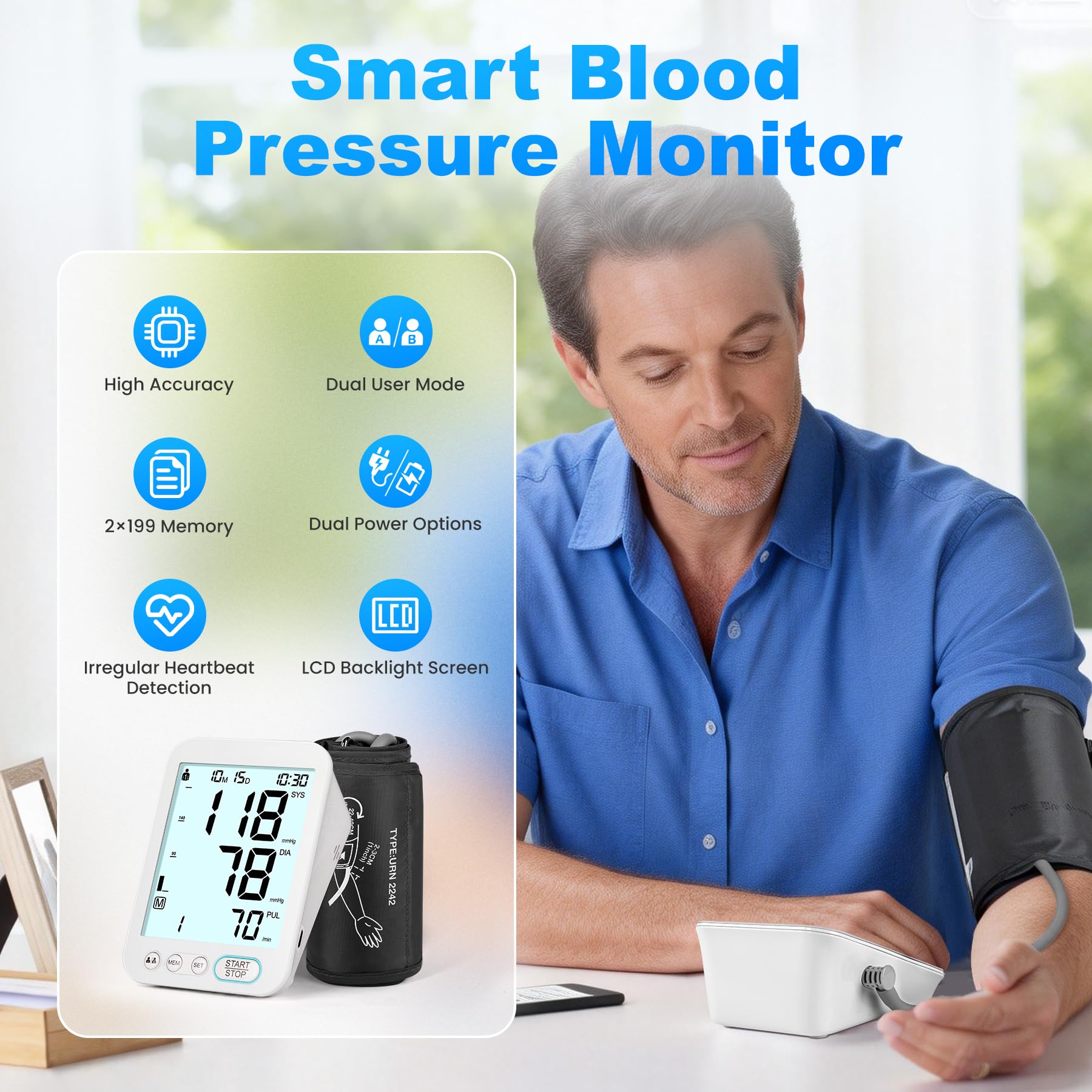 FOTOSY monitor wide cuff fits most arms comfortably.