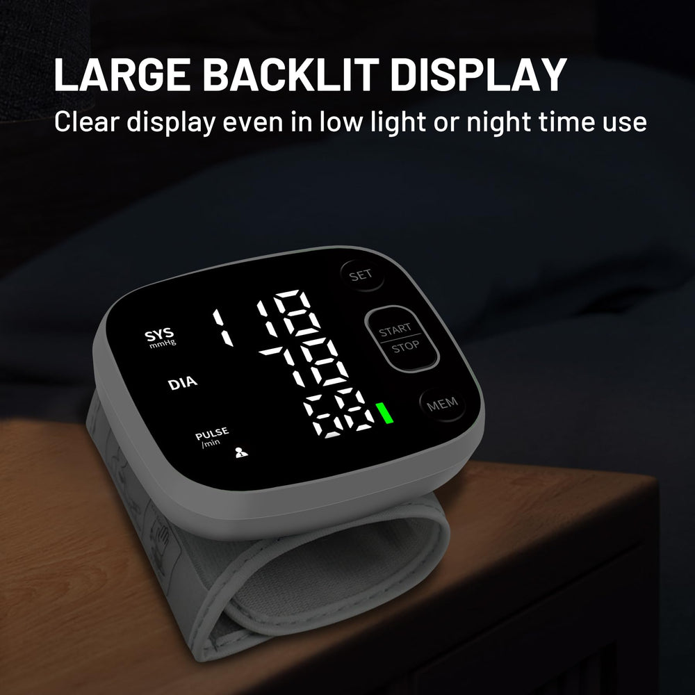 FOTOSY portable BP monitor with rechargeable battery for on-the-go use.