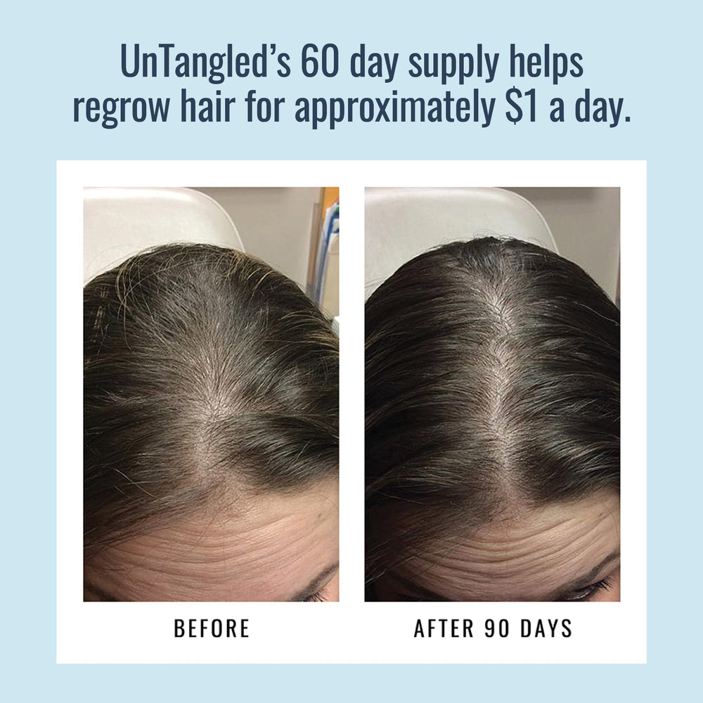 Foundation Skincare UnTangled Hair Vitamins on a daily routine setup for easy intake