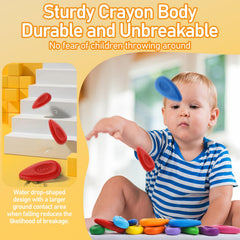 Four Candies durable crayons resistant to breakage during play.