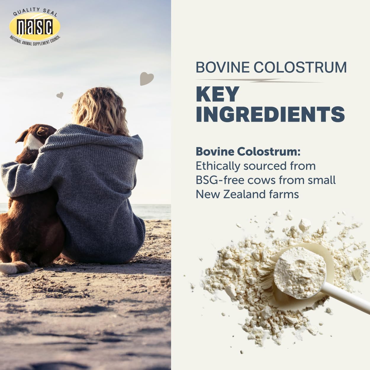 Four Leaf Rover Colostrum for Dogs graphic about immune support