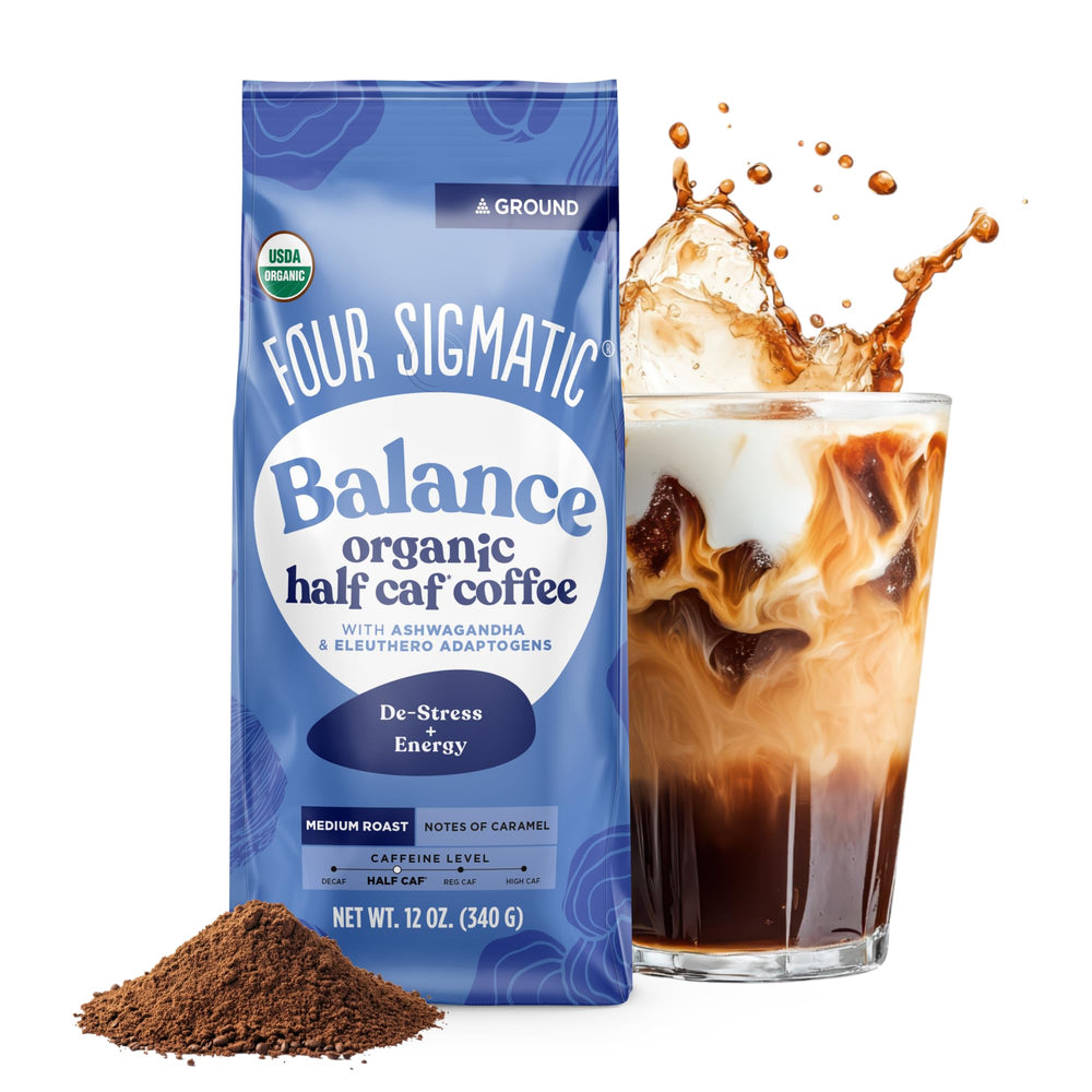 Four Sigmatic Balance coffee pack shot for focus-ready blend