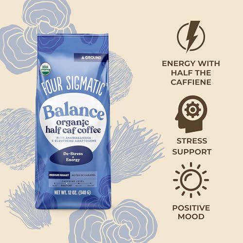 Four Sigmatic Balance coffee beans close-up from single-origin blend