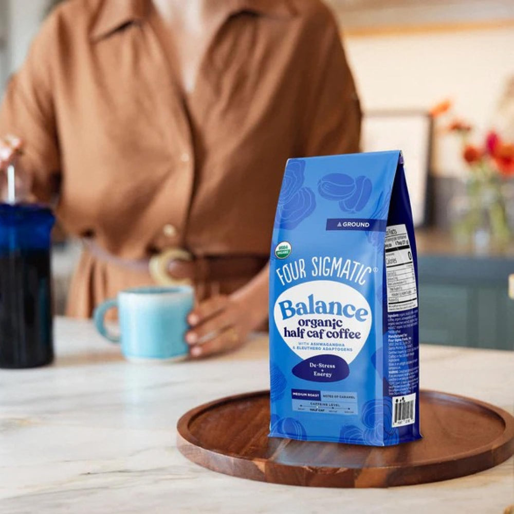 Four Sigmatic Balance pour-over brew with nutty caramel notes