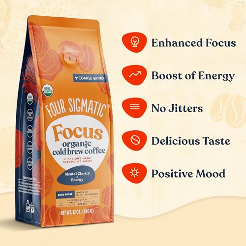 Four Sigmatic coarse-ground coffee for easy cold brew preparation.