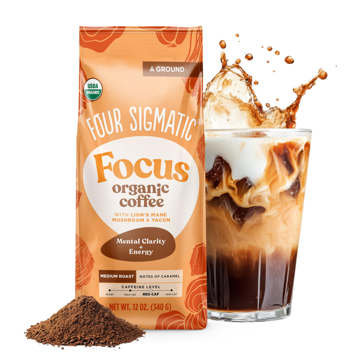 Four Sigmatic Focus Ground Coffee bag with Lion's Mane for sharper focus