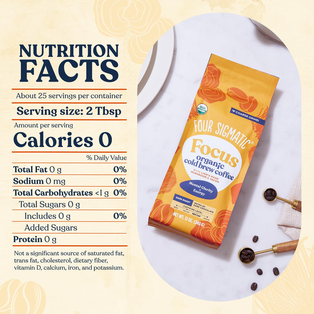 Four Sigmatic Lions Mane mushroom infusion enhances focus and clarity in daily coffee.