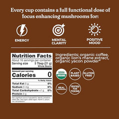 Lion's Mane mushrooms infusion in Four Sigmatic coffee promoting focused mornings