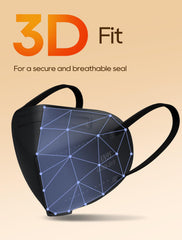 FOXFUN KN95 mask nose bridge fit reduces glasses fog for clear vision.