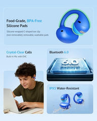 FOYCOY lightweight memory-flex clip ensures secure fit with glasses