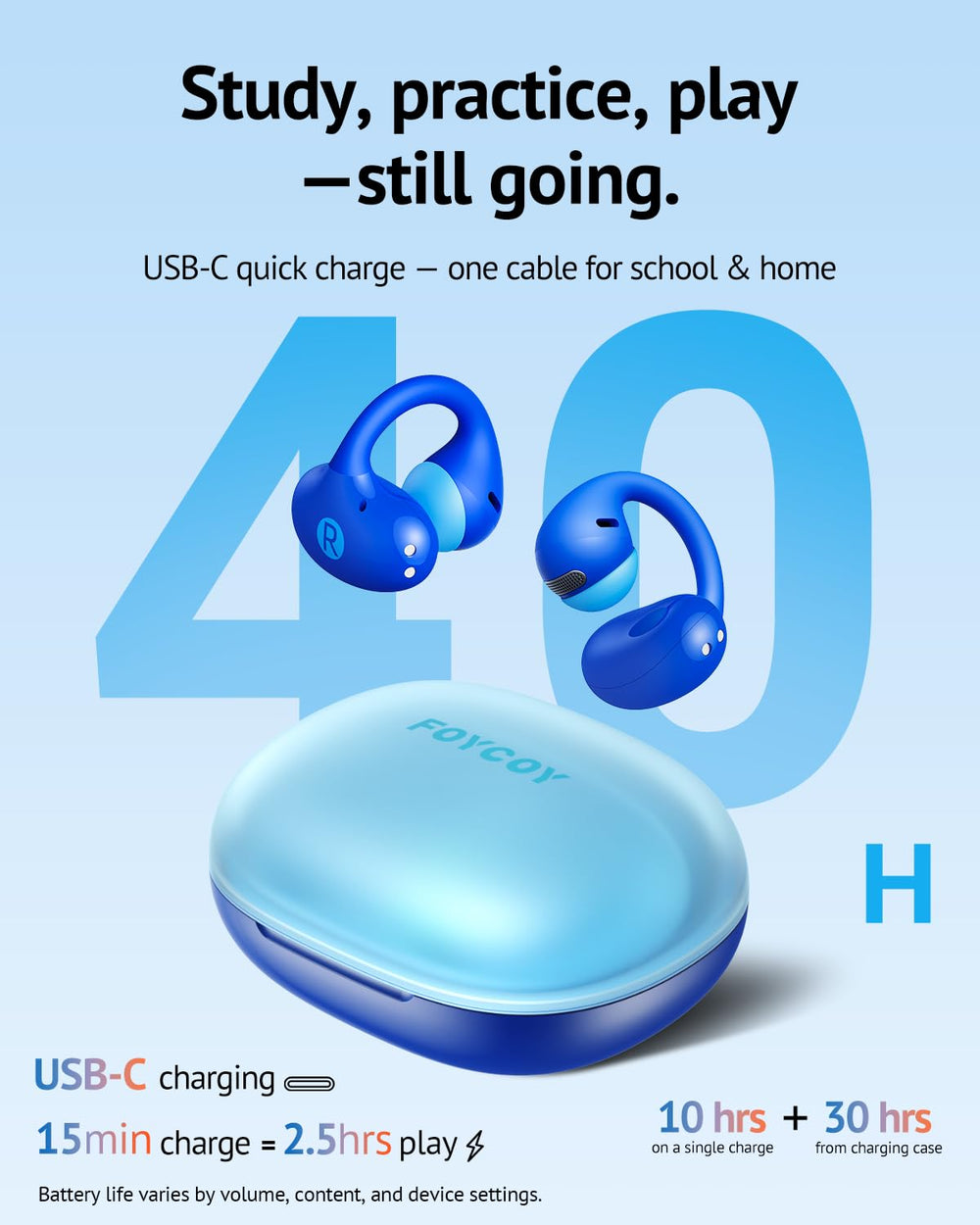 FOYCOY USB-C charge provides fast top-ups for busy school days