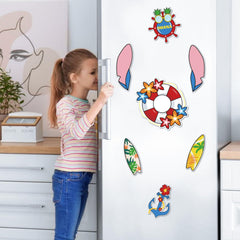 Fprl compass magnet offers versatile ship-themed decoration on metal surfaces.
