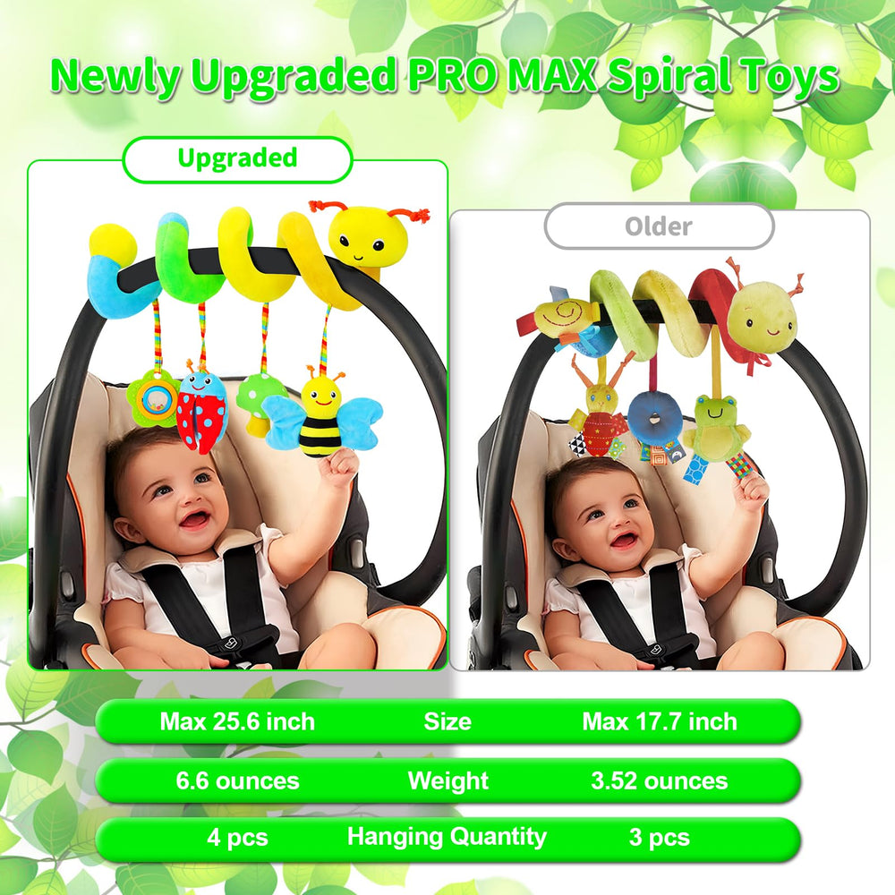 FPVERA four hanging animal toys to diversify color perception during rides.