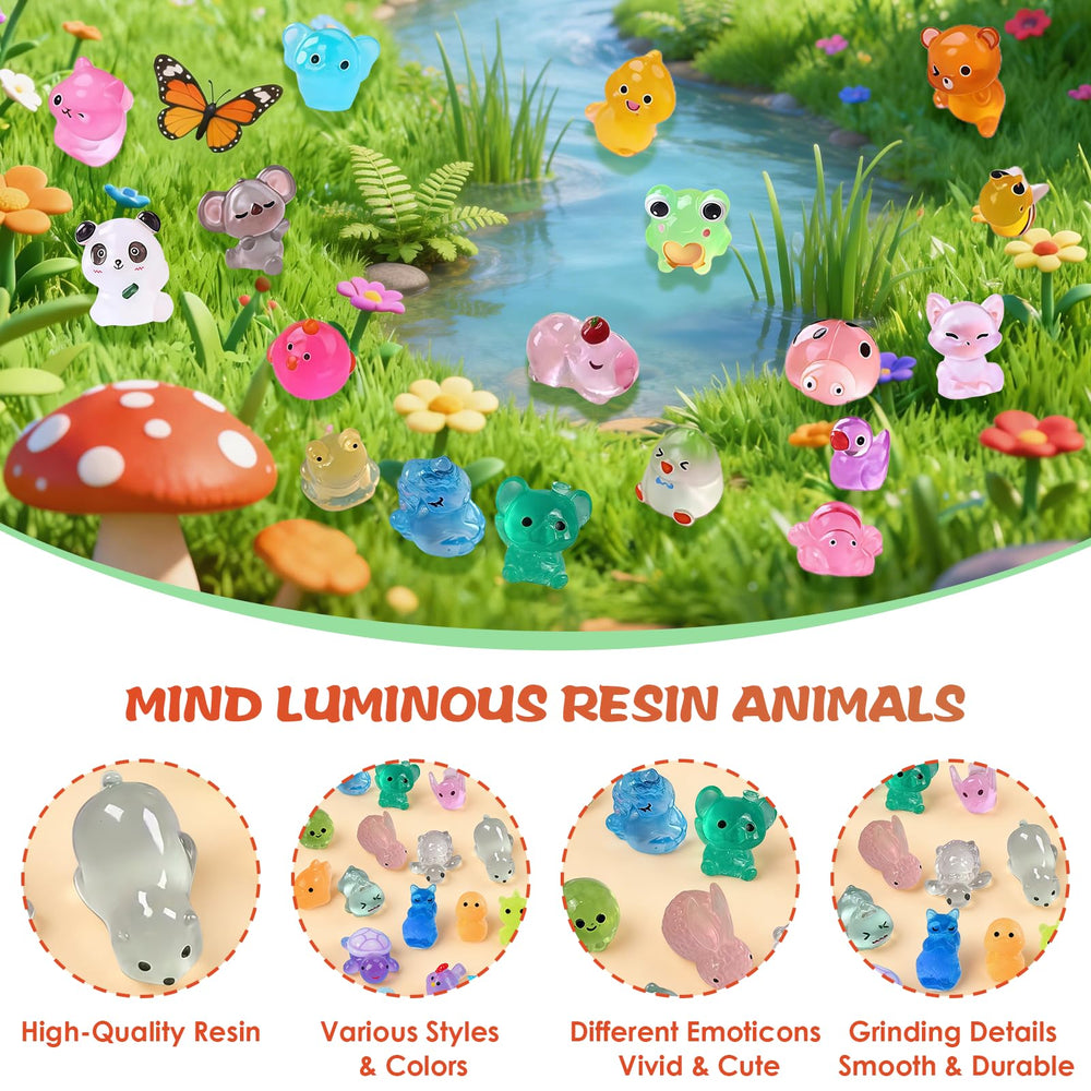 FRAGRANTGARDEN tiny glow rabbit figurine for DIY dioramas and terrariums.