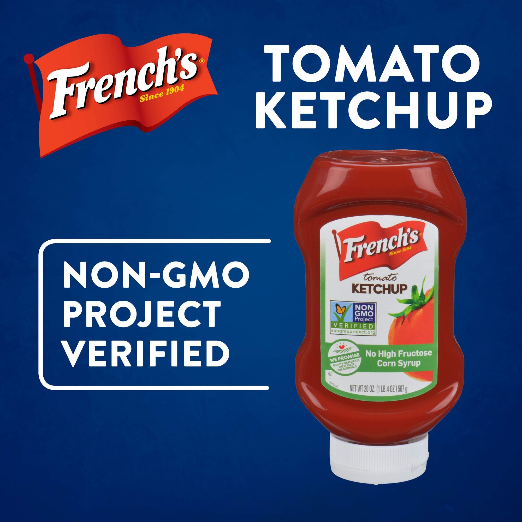 French's ketchup dispenser at table for self-serve convenience.