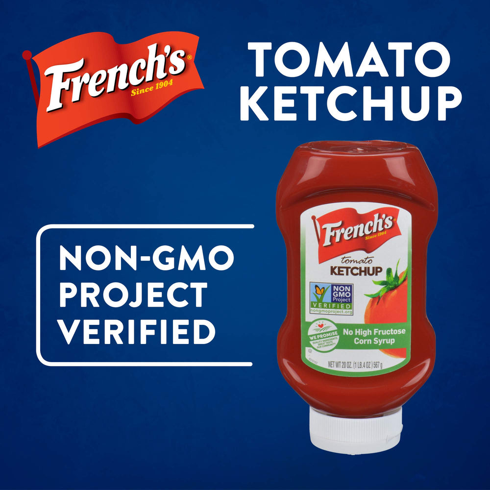 French's ketchup dispenser at table for self-serve convenience.