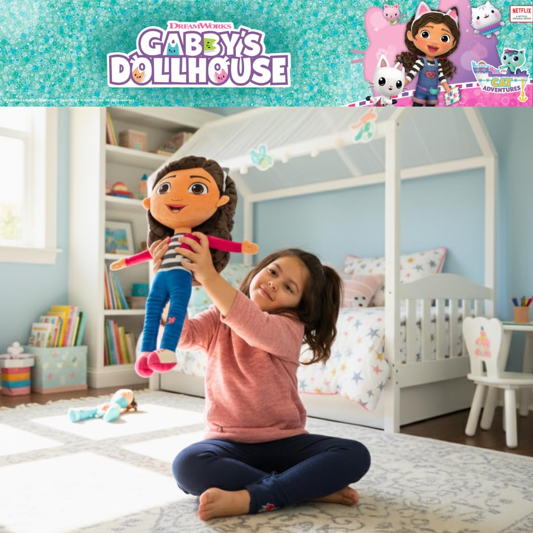 Franco Gabby’s Dollhouse cuddle pillow shown as a room décor accent.