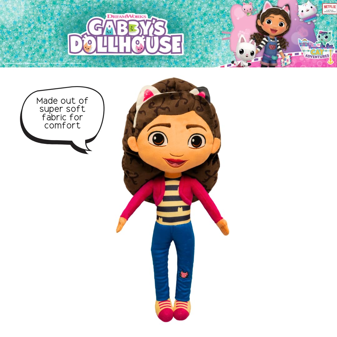 Franco Gabby’s Dollhouse plush pillow, travel-friendly and lightweight for trips.