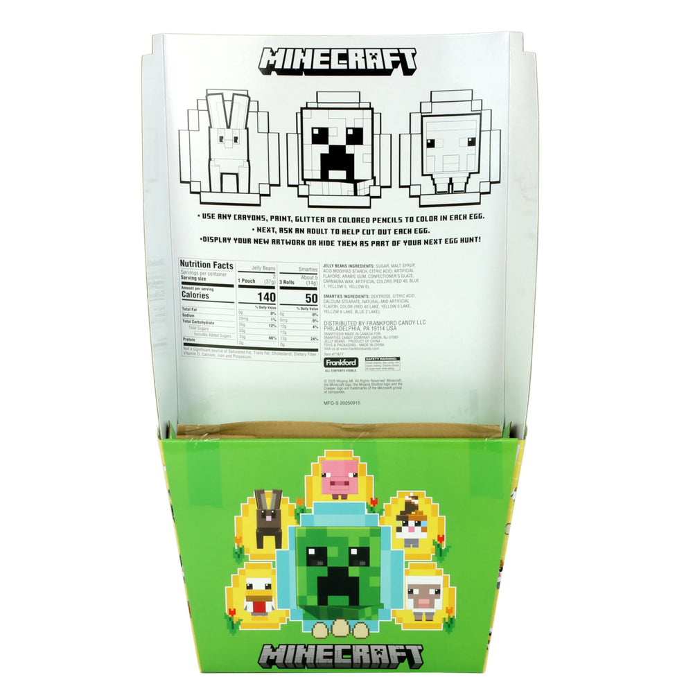 Frankford Minecraft Easter basket jelly beans brighten snack time.