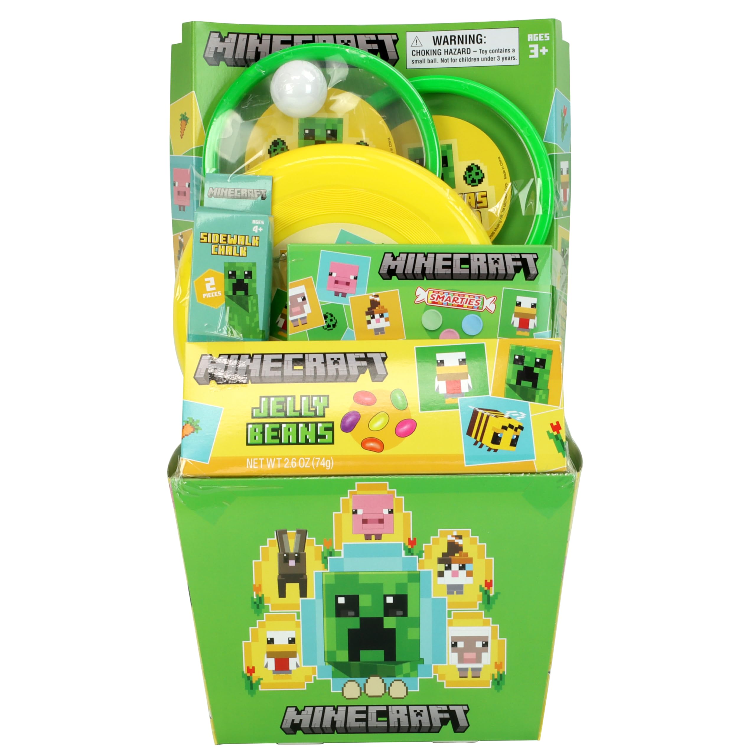 Frankford Minecraft Easter basket paddle game promotes family games.
