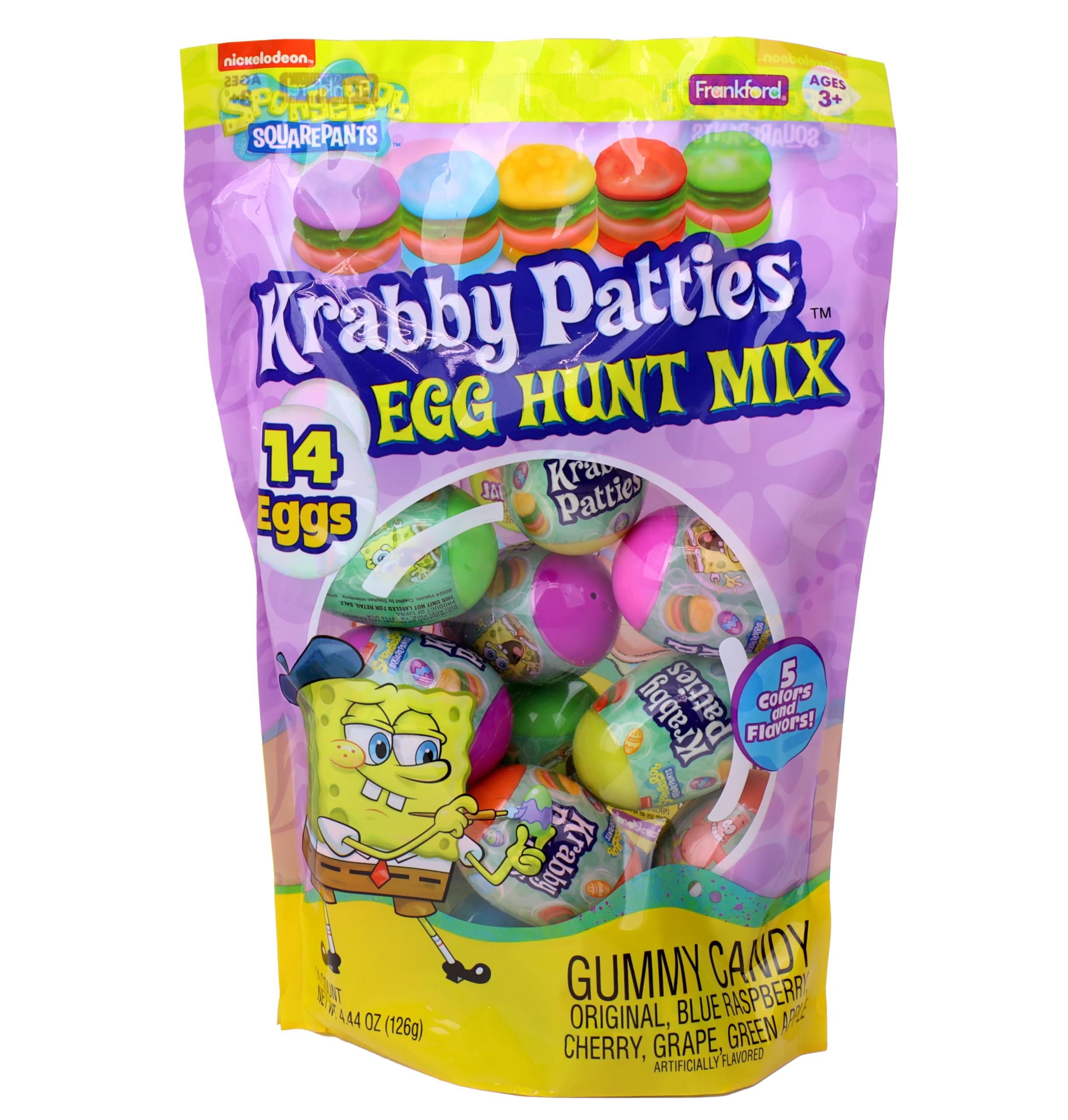 Frankford SpongeBob Krabby Patty eggs ready for Easter egg hunts.