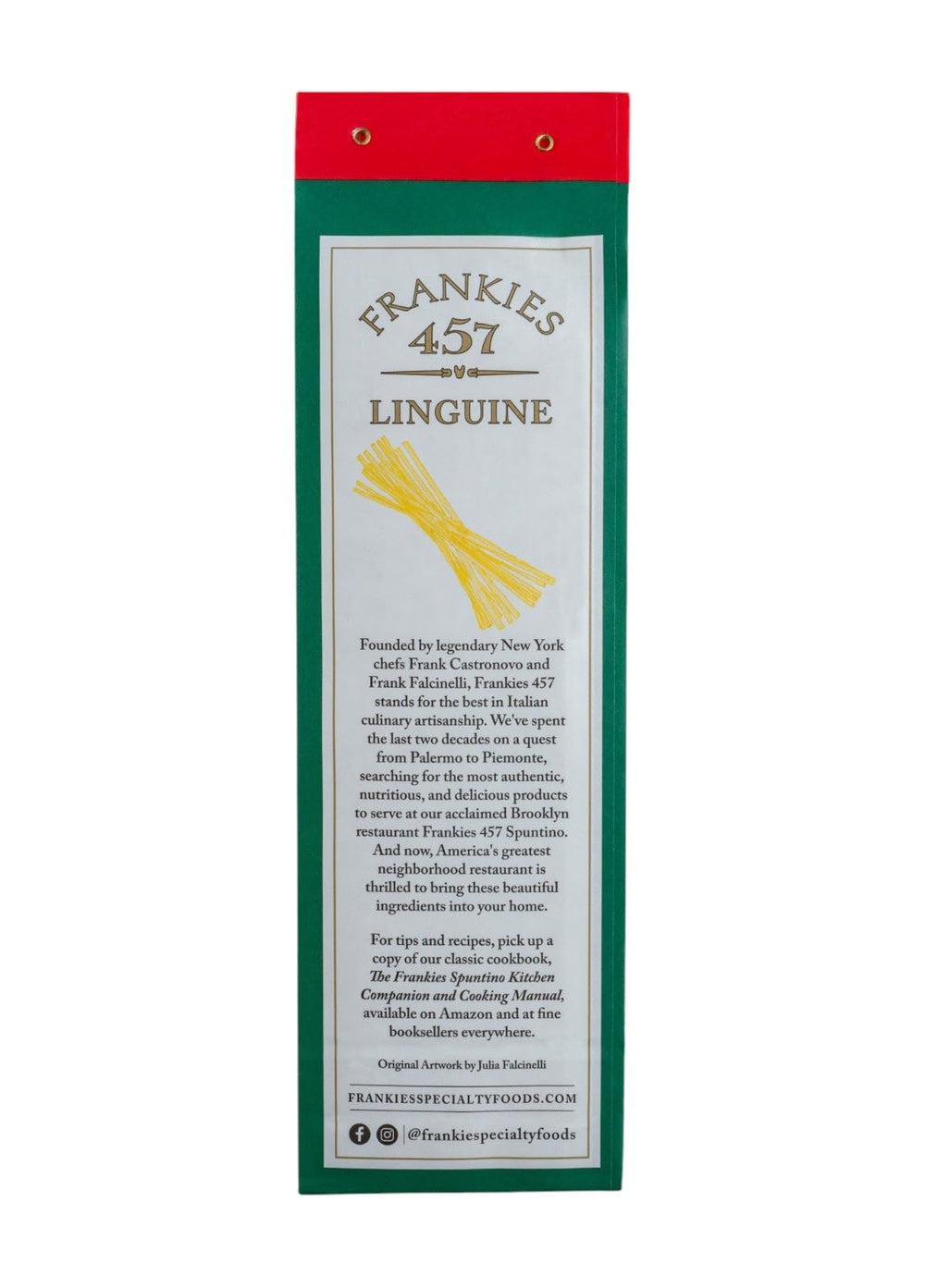 Frankies 457 artisanal pasta packshot highlighting premium Italian craftsmanship for weeknight dinners.