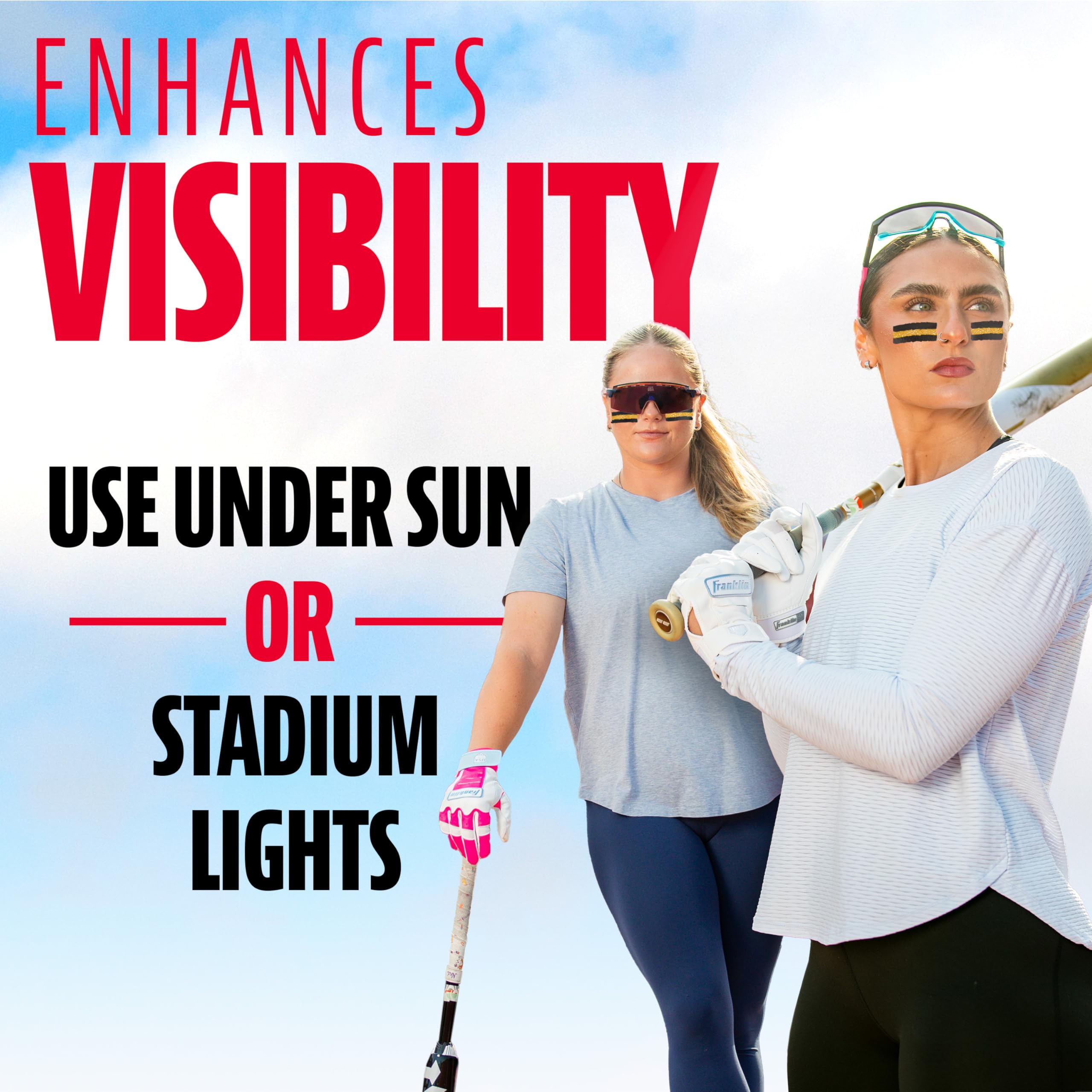 Franklin Sports Eye Black Stick reduces glare for softball players