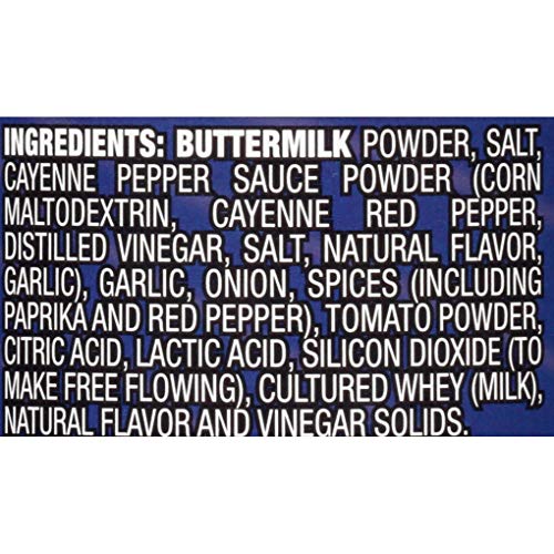 Close-up of Frank's RedHot Buffalo Ranch Seasoning Blend showing cayenne and buttermilk notes.
