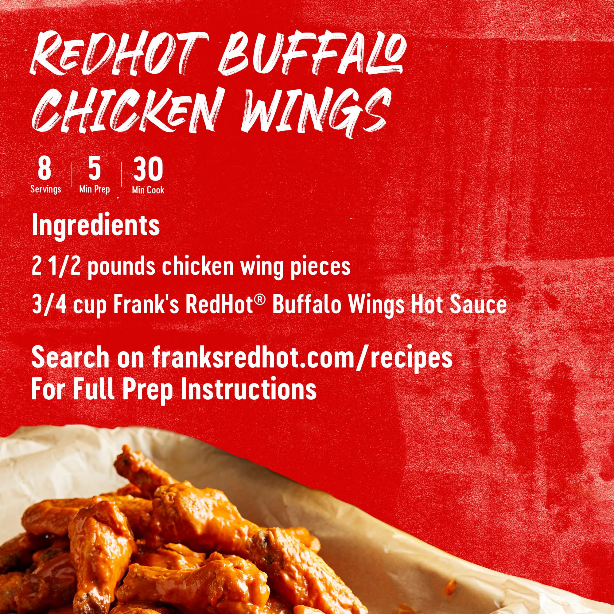Dip bowl with Frank's RedHot Buffalo Wings Sauce for dipping