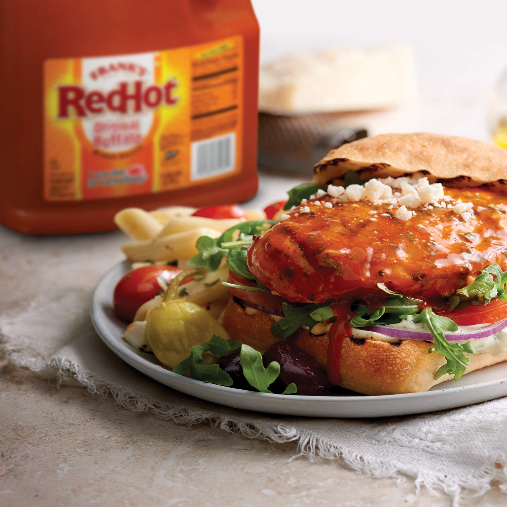 Dipping bowl with Frank's RedHot sauce for bold, versatile flavor