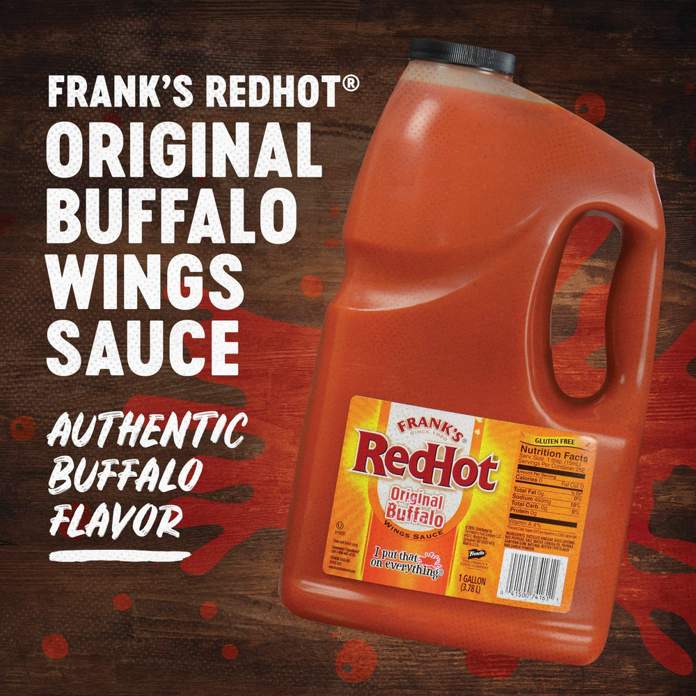 Frank's RedHot Original Buffalo Wings Sauce on wings plated with glaze