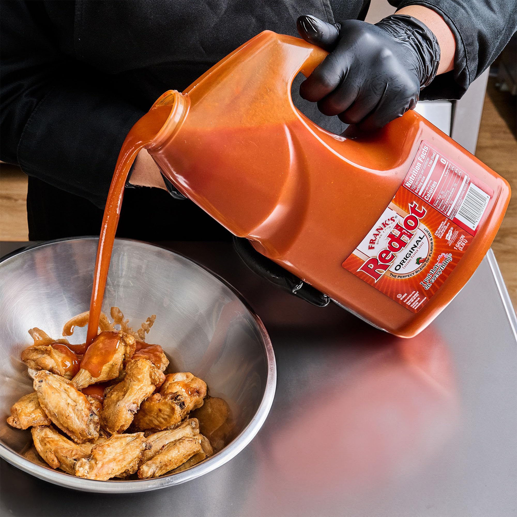 Franks RedHot Original Cayenne wings ready for buffalo-style heat.