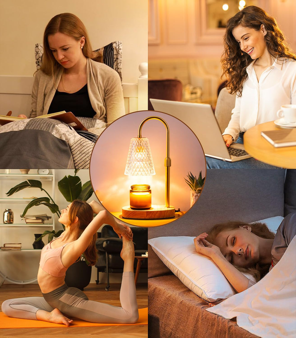 FRAZEEN Candle Warmer Lamp fits wide jar candles up to standard sizes