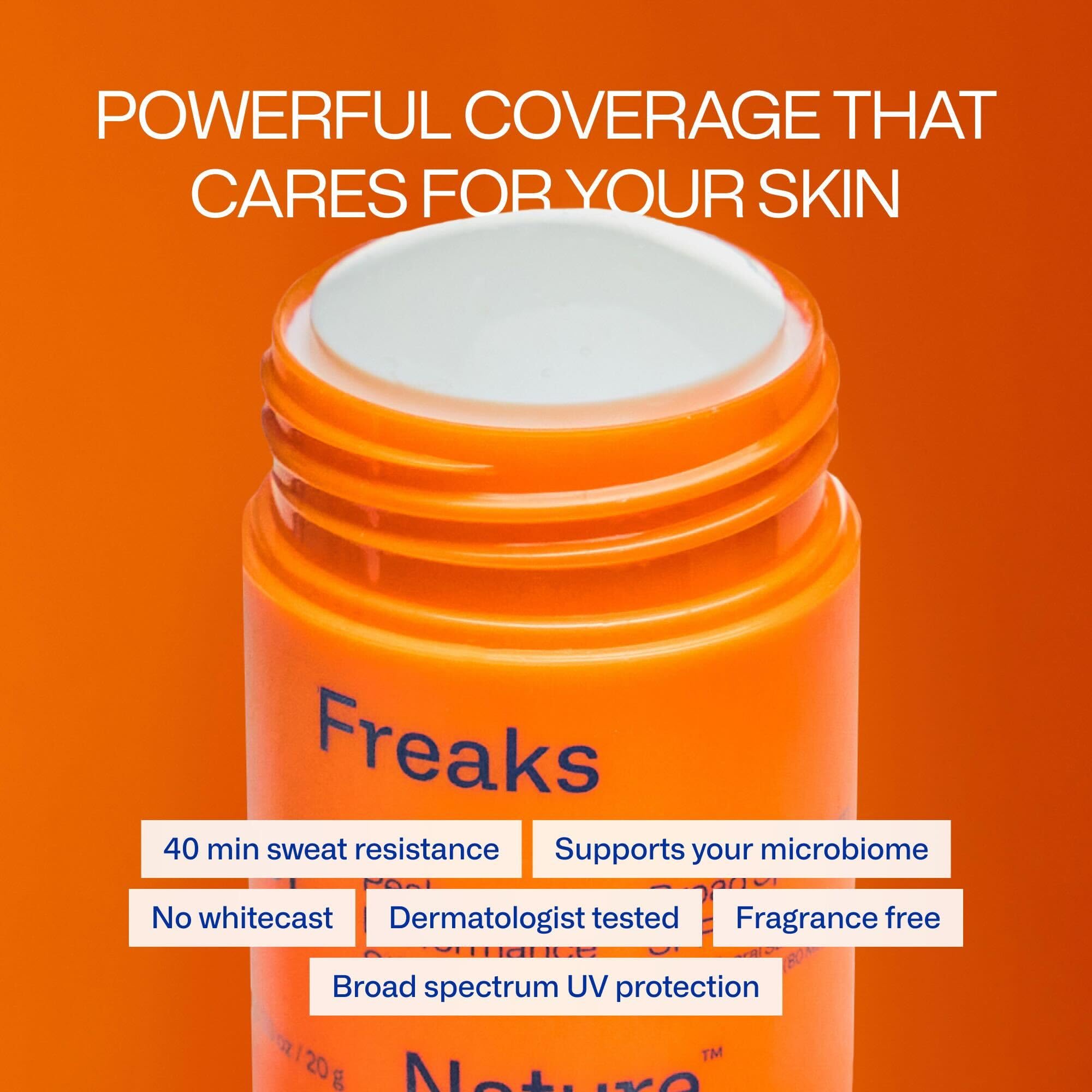 Close-up of Peak Performance Sun Stick texture reveals creamy, non-greasy mineral formula.