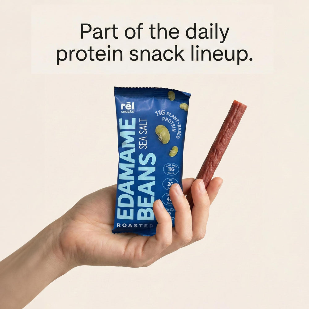 Fred's Farm Rel Snacks convenient protein boost on salads or bowls.