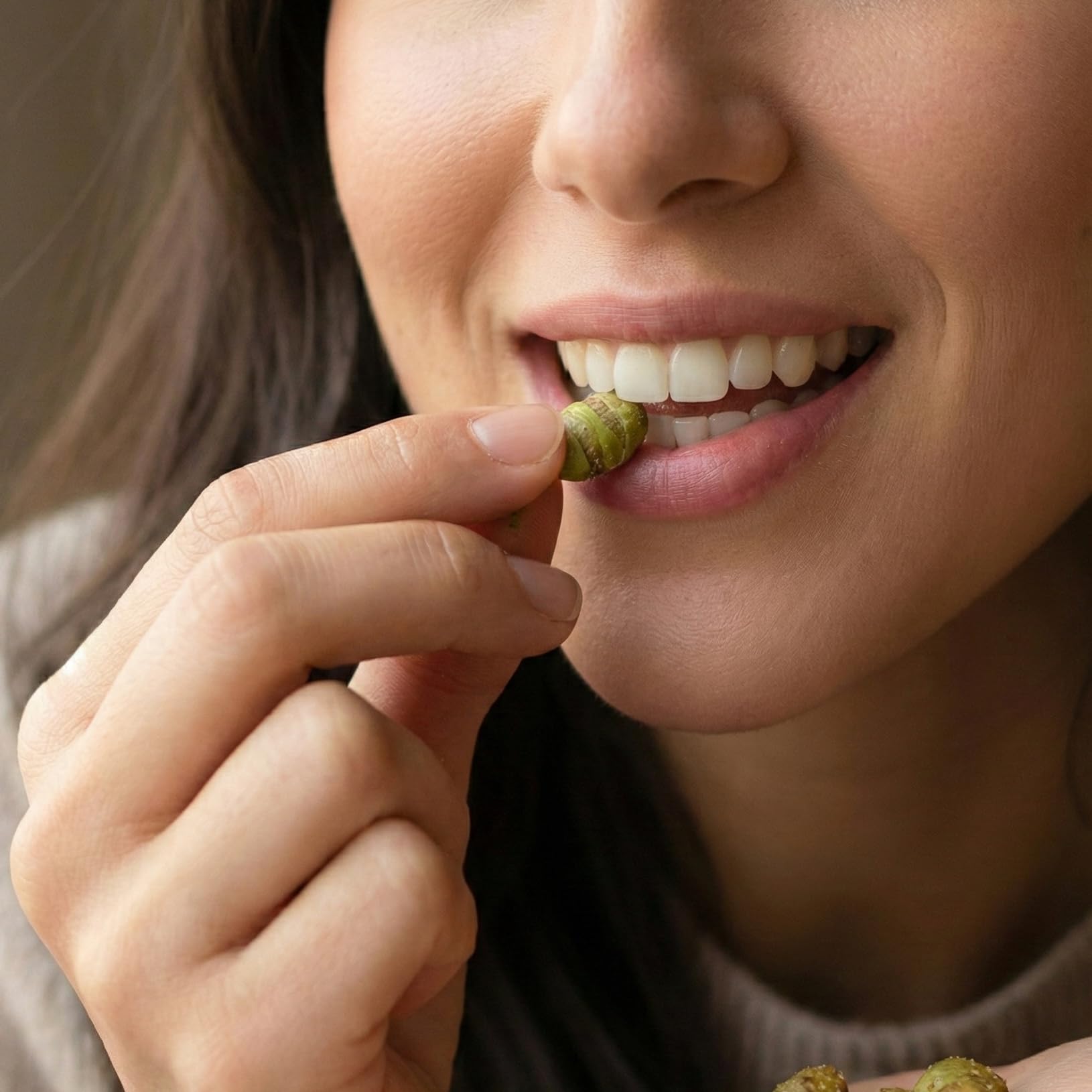 Fred's Farm Rel Snacks vegan and non-GMO edamame for mindful snacking.