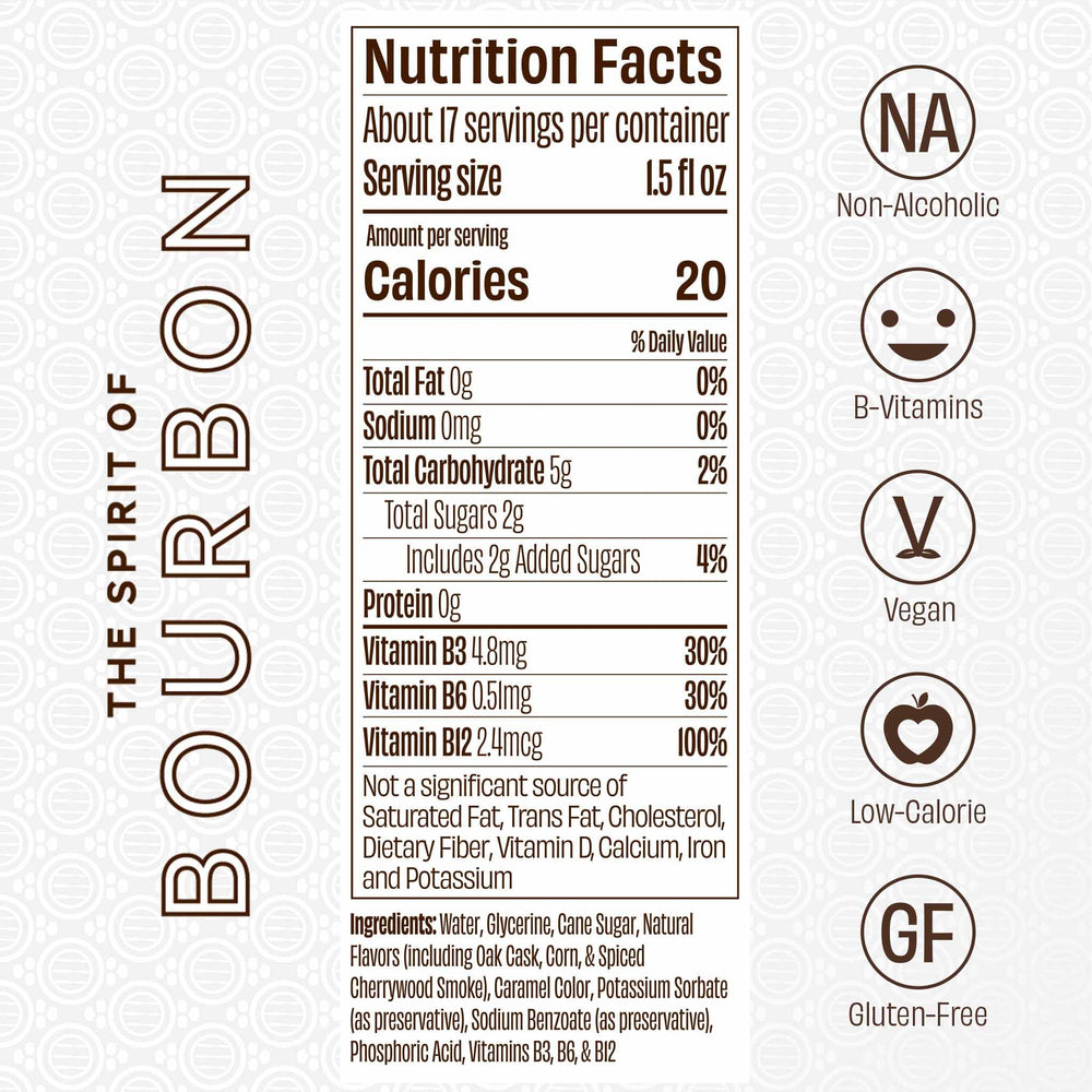 Free Spirits ingredients shot highlights distillate reconstruction and oak-forward flavor potential.