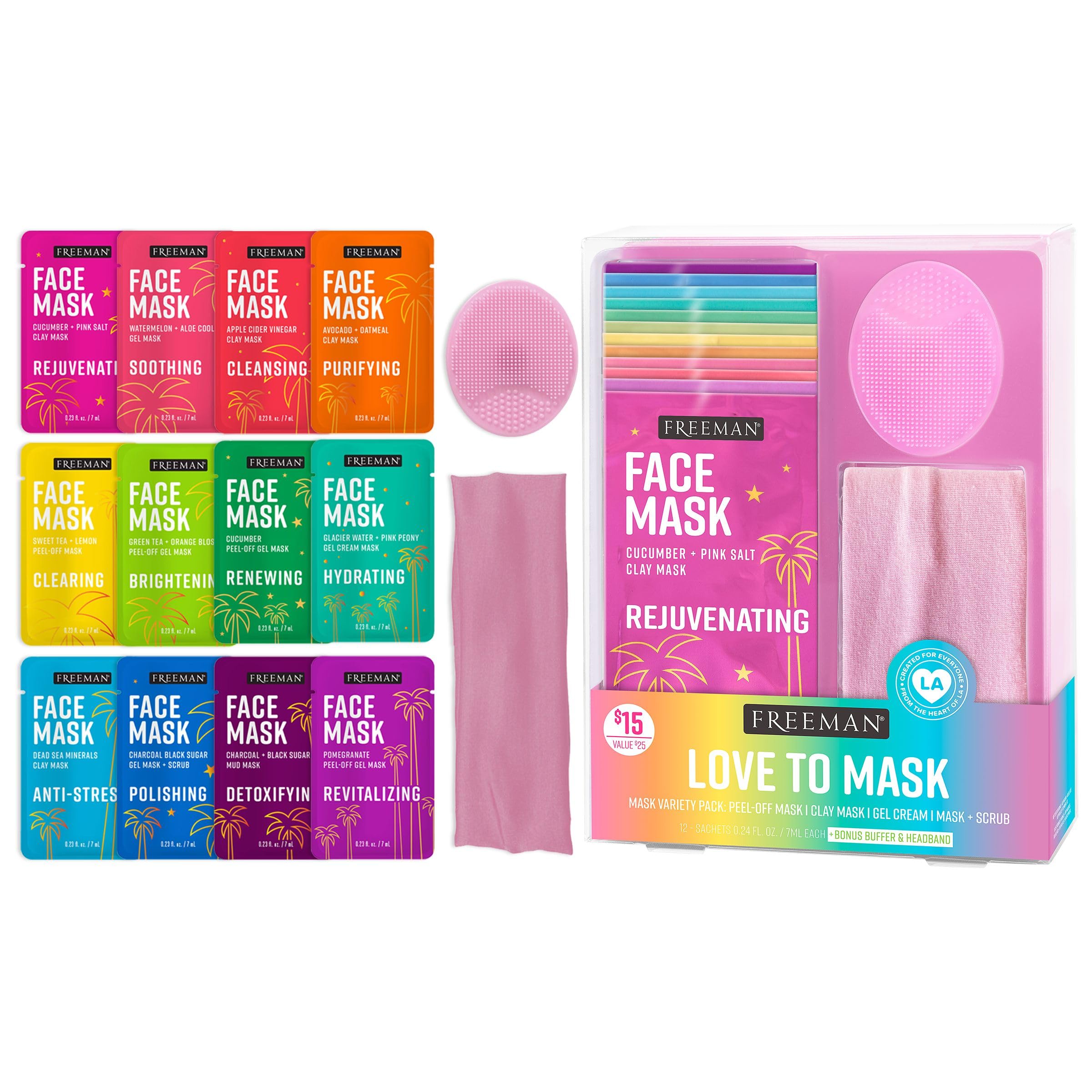 Freeman Love to Mask gift set packaging shown, ideal for gifting skincare lovers.