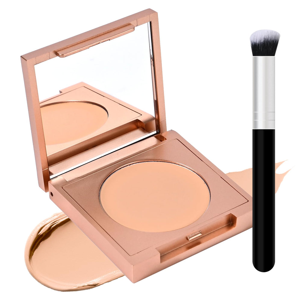 FREEORR Under Eye Brightener with Brush showing easy, precise application for brighter eyes.