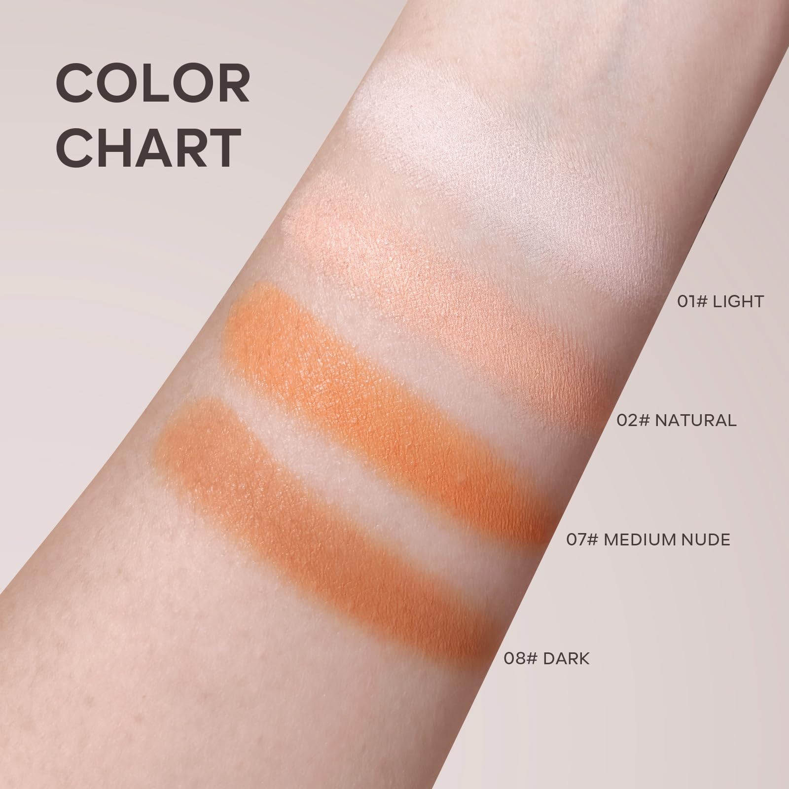 FREEORR Under Eye Correction application closeup highlights smooth, buildable coverage.