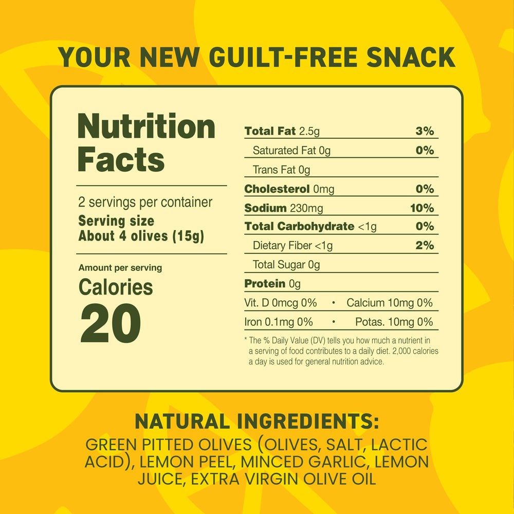 Freestyle Snacks olive pack pouch reveals Greek grown olives in a compact pouch