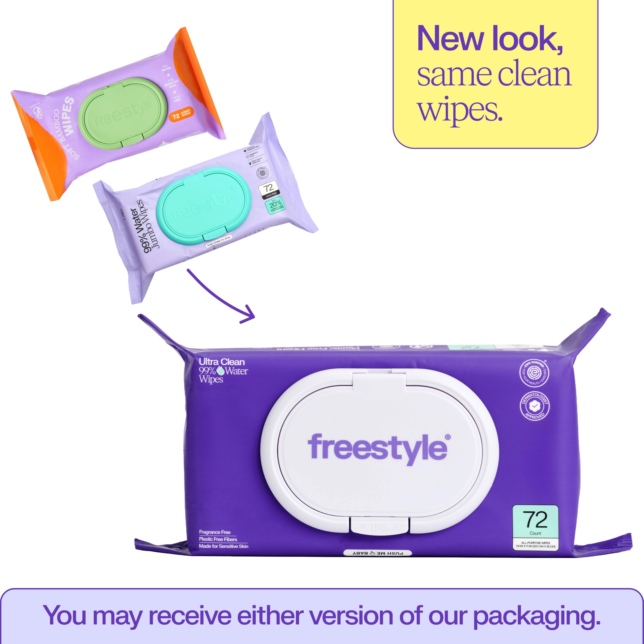 Freestyle Soft Jumbo Baby Wipes safe for delicate skin during daily routines