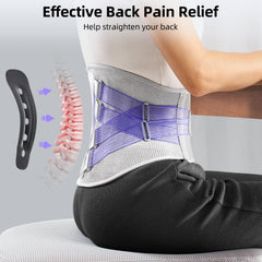 FREETOO back brace featuring ergonomic 3D curved lumbar panel