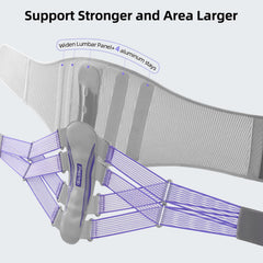 FREETOO back brace with removable lumbar pad for customizable support