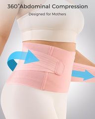FREETOO belly band back support helping maintain posture while lifting, walking, or feeding.