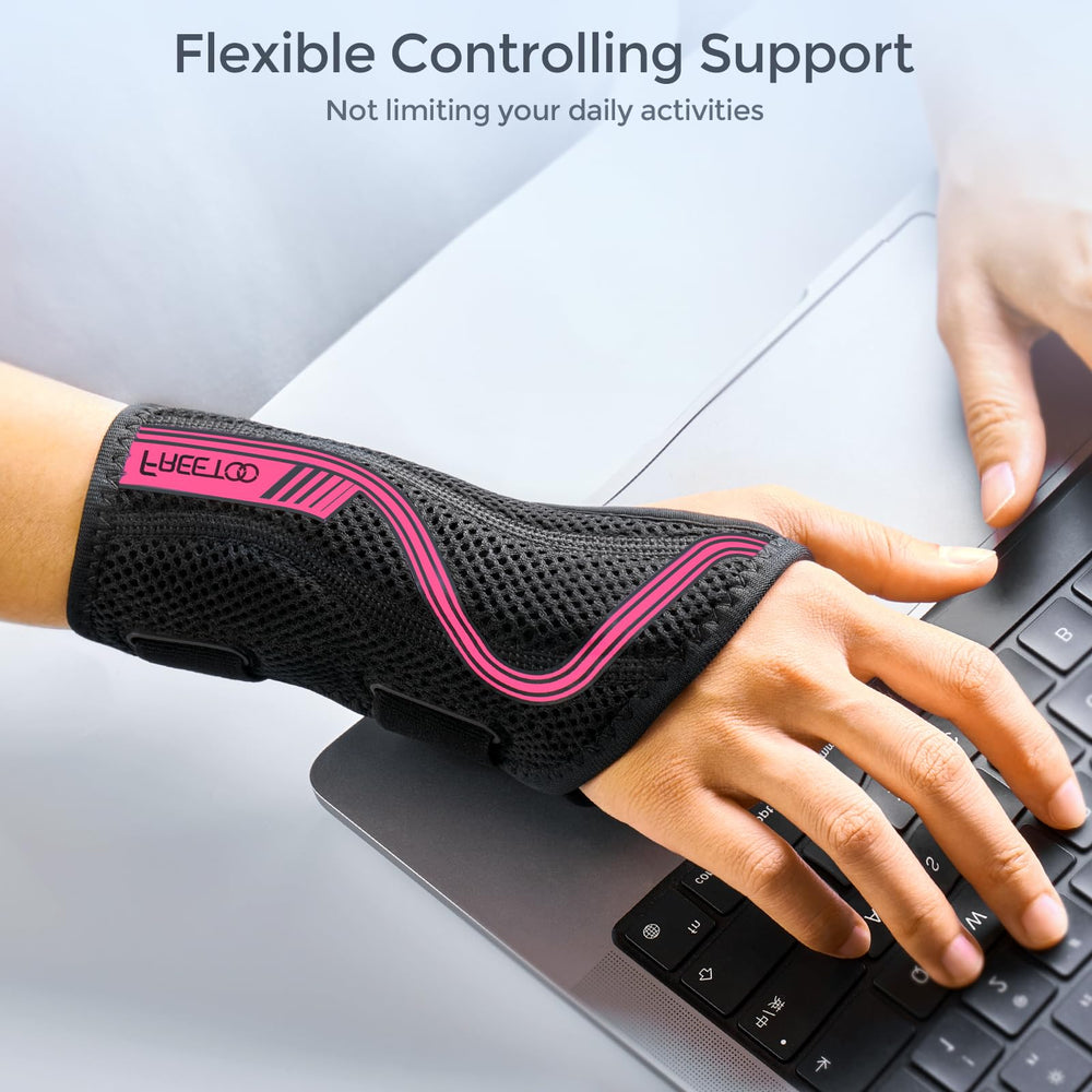FREETOO wrist brace with a lightweight design reducing bulk during wear