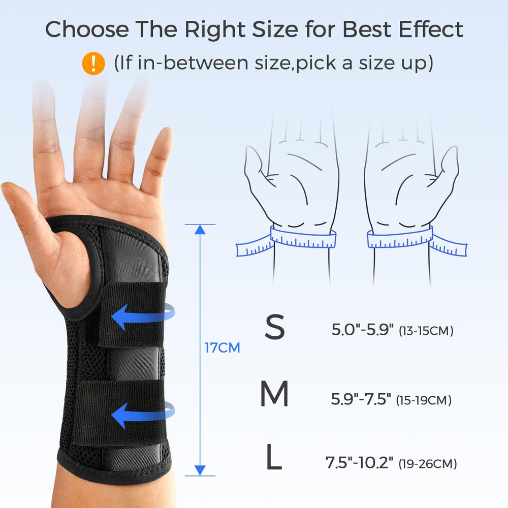 FREETOO wrist brace designed for night-wear comfort and rest